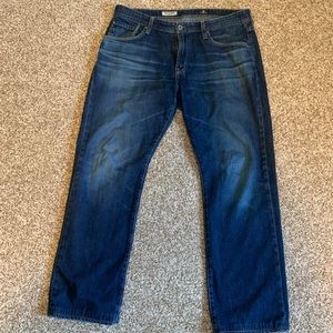 AG Dark Blue Straight Jeans